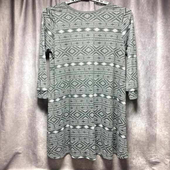 Lularoe Womens 3XL Emily Dress Aztec Print V-Neck Long Sleeve - Picture 7 of 11